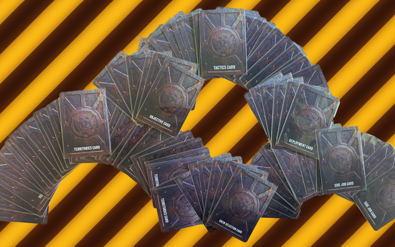 The Territory, Objective, Tactics, Side job, Crew Selection, and Deployment cards necessary to create an N26 scenario.
